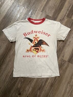 Abercrombie & Fitch 80s Budweiser Ringer Shirt Medium